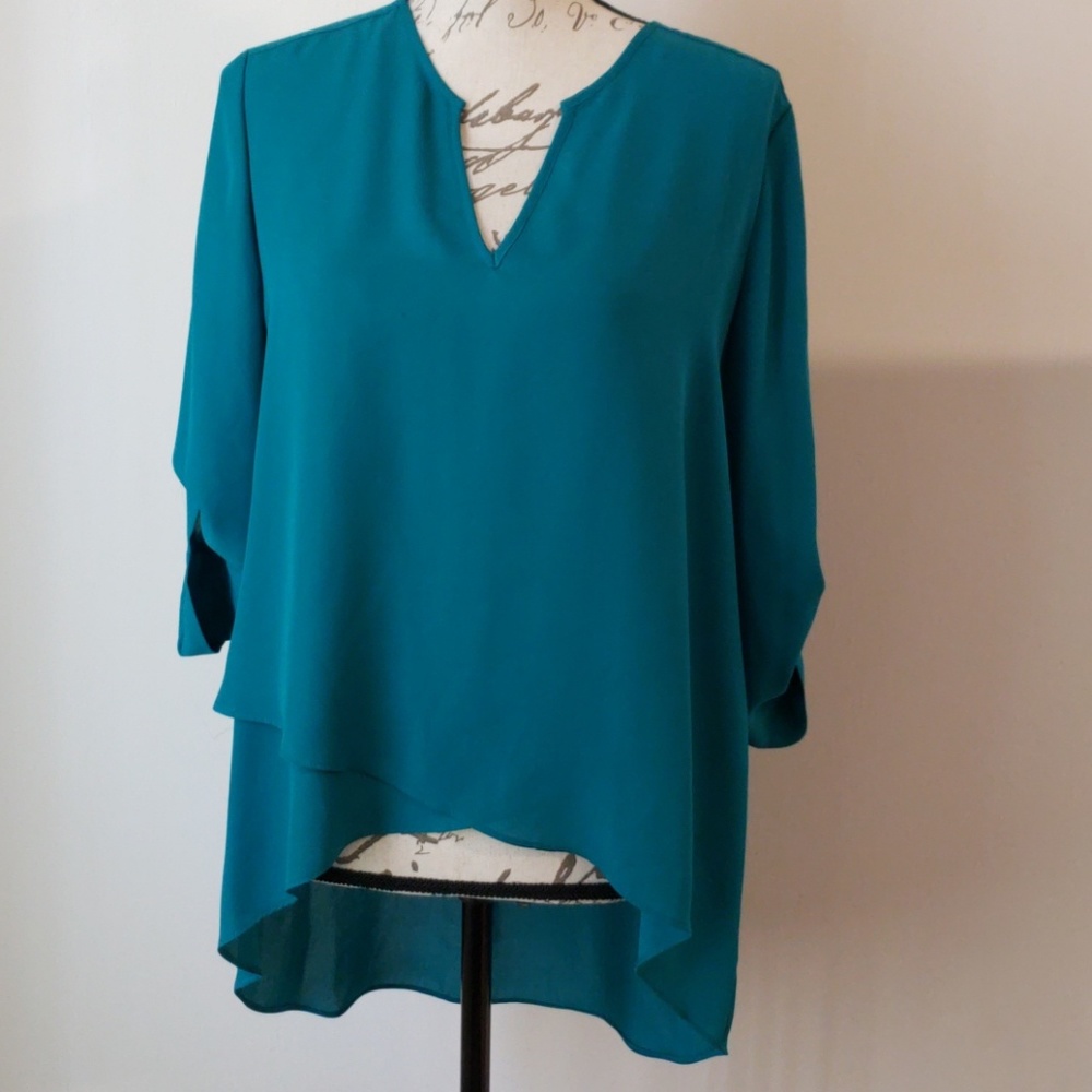Alfani teal tunic top size 8 like New
